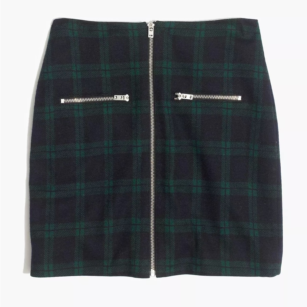 madewell plaid mini skirt size 2